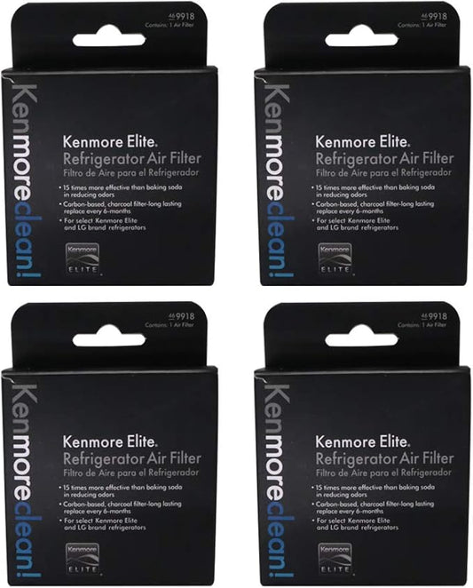 4 Pack Kenmore Elite 469918 Refrigerator Air Filter (4)