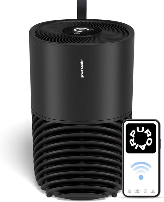 PuroAir 130i HEPA Air Purifiers for Home Pets - Covers Up To 600 Sq Ft - Filters Up To 99.9% of Pollutants, Smoke, Pollen, Dust - Quiet HEPA Air Filter - Air Purifiers for Bedroom