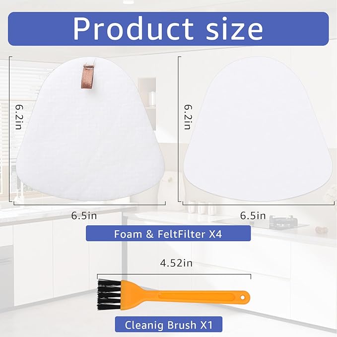 4-Pack Foam and Felt Felt Filter Kit Compatible with Shark Navigator Lift-Away Vacuum Replacement Model CU500,NV350, NV351, NV352, NV355, NV360, UV540, UV550, NV356E, NV370, NV391, UV490 ﻿