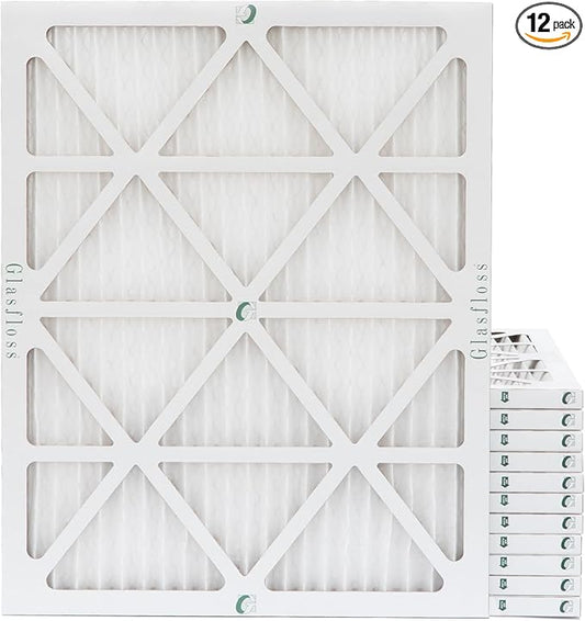 Glasfloss 16x20x1 MERV 10 Furnace Filter (12 Pack)