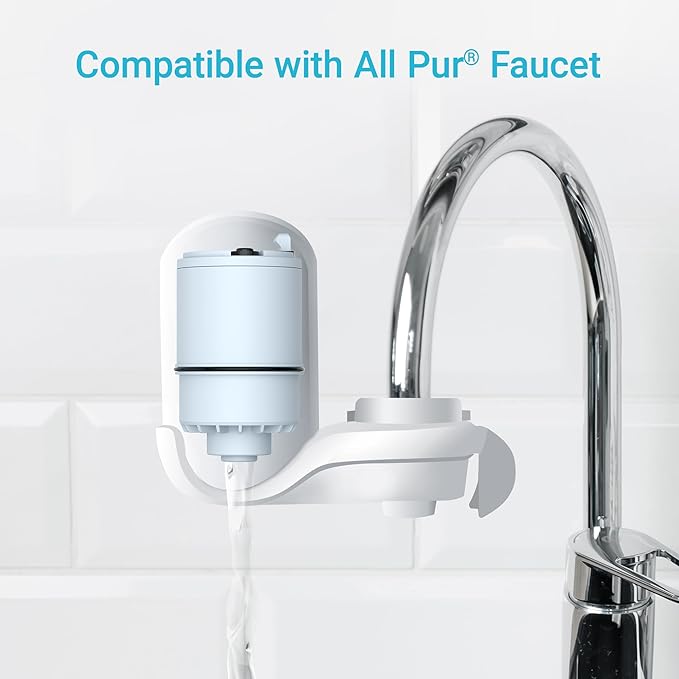 [Alkaline] 2 Pack Faucet Filter Replacement for All PUR®Plus, Pur® Water Filter Replacement, Filter Replacement RF-9999®, 600-Gallon Long Lifespan, AQUA CREST