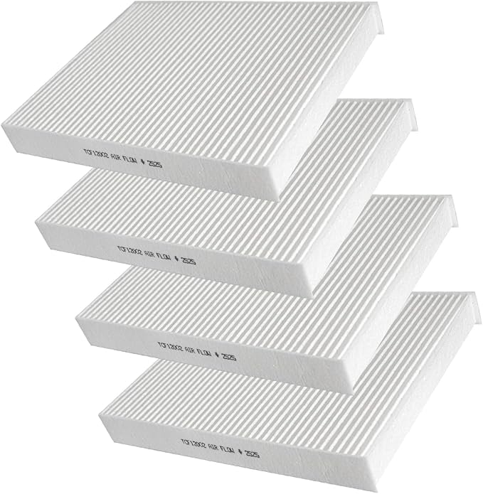 CF12002 Replacement 4 Pack Cabin Air Filter for 2014-2019 Kia Soul, 2015-2019 Kia Soul EV, Replace OE# PC99156-P, WP10178, 97133B2000