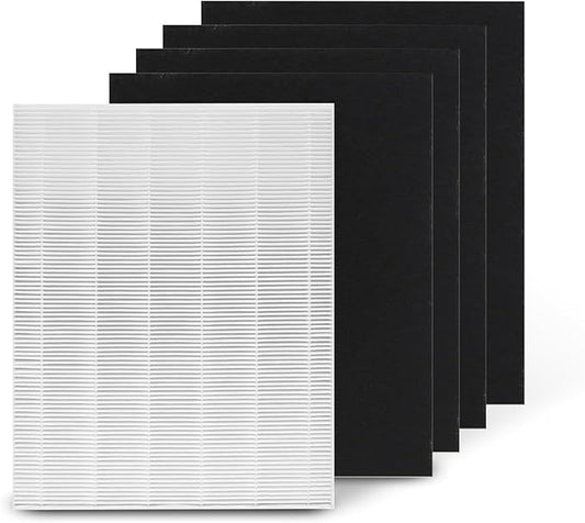 D360 Replacement Filters Kit True HEPA Filter Compatible with Winix D360 Air Purifier, Number 1712-0101-02 1 True HEPA + 4 Activated Carbon Filters