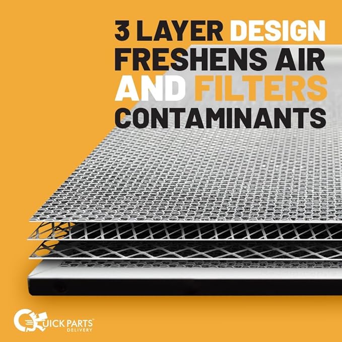 VNF 503 Range Hood Filter 10.5 x 8.75 Filter with 3 layers- Aluminum Range Hood Grease Compatible With Broan - 8 3/4" x 10 1/2" x 5/16" (2 Pack)