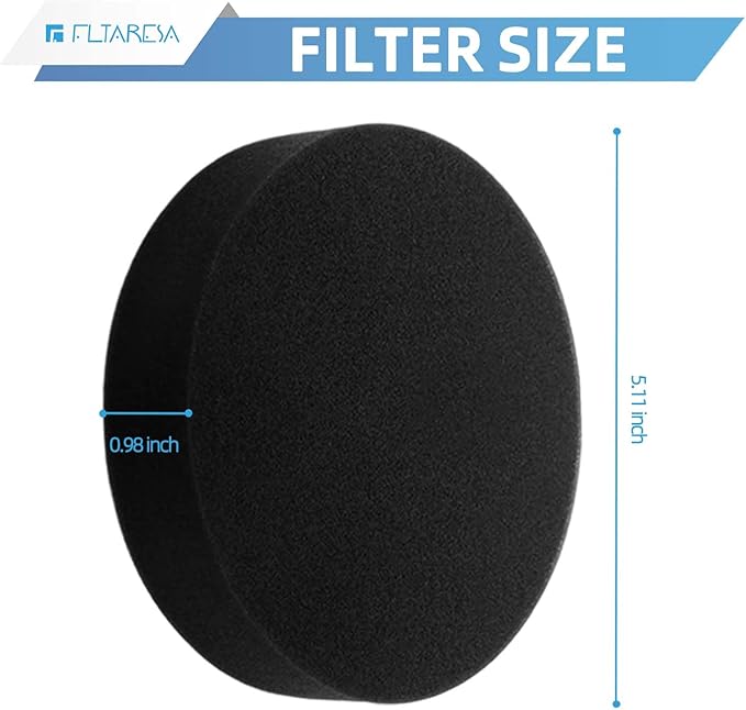 6 Pack 2190 Filter for Bissell Powerforce Helix Turbo Rewind 2190 1700 1797 2258 3534 2492 3675 Bagless Upright Vacuum, Premotor Foam Filter Replacement Part #1608225