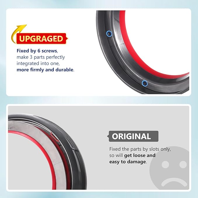 Upgraded Dust Bin Sealing Ring Compatible with Dyson V11 V15 Gen5 SV14 SV15 SV22 Vacuum Cleaner, Bin Sealing Ring Assembly Compatible with Dyson V11 V15 Gen5 Canister