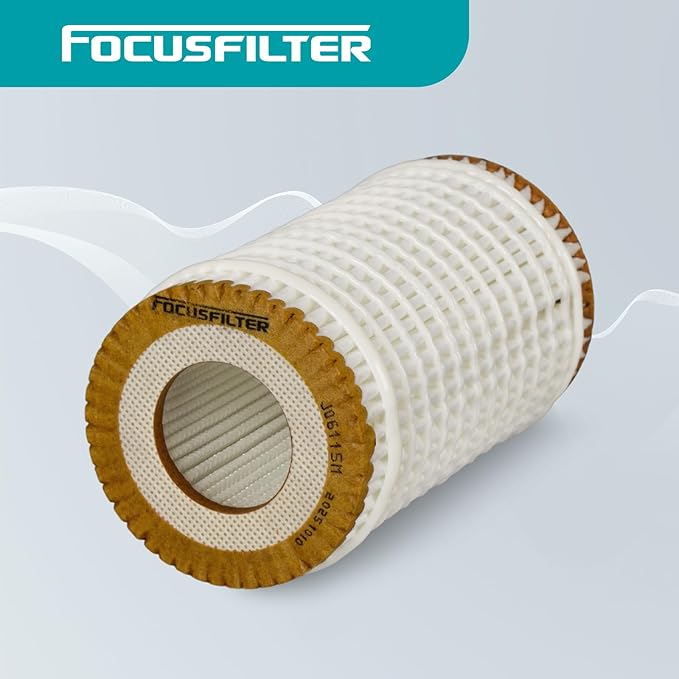 FOCUSFILTER HU718/5x OEM Grade Oil Filter, Compatible with Mercedes-Benz C230/C240/C320/C300 /E350/E320/C350/E500/G1450/SL500/CL500, Replaces 05102905AB, 05102905AA, A1121800009