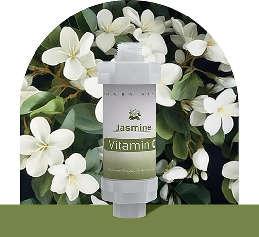 Shower Head Filter for Hard Water Bathroom Accessories Water Filter Vitamin C Replacement Cartridge Remove Chlorine Fluoride Heavy Metals Improves Skin Condition Protects Hair Jasmine Scent