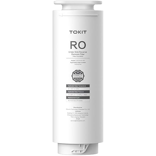 TOKIT RO Replacement Filter for U2&U2 Pro, NSF/ANSI 58 Certified, Reduce TDS, Replacement for U2&U2 Pro SE Reverse Osmosis System Water Filter, 12-Month Lifetime