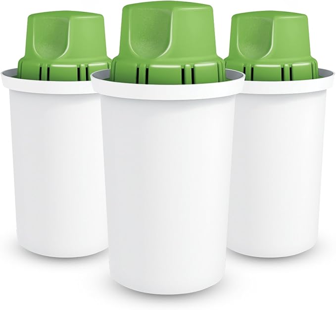 Dafi Alkaline Water Filter Cartridge 3-Pack BPA-Free - Water Filter Replacement Compatible with Brita Pitcher and Others - Purifier Catriges for Pitchers Increases pH & Adds Magnesium – Improves Taste