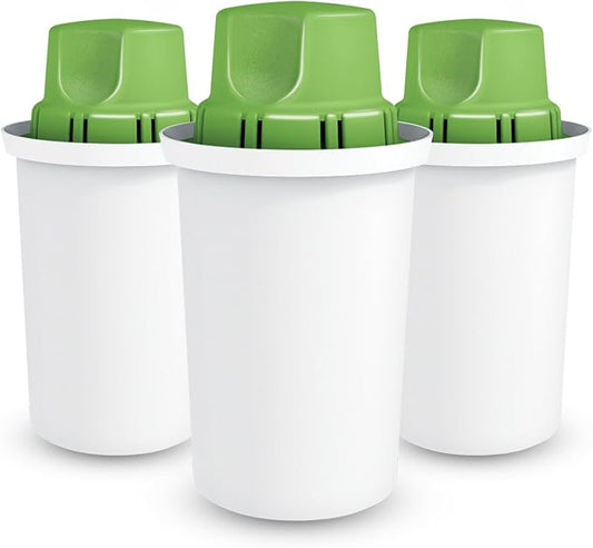 Dafi Alkaline Water Filter Cartridge 3-Pack BPA-Free - Water Filter Replacement Compatible with Brita Pitcher and Others - Purifier Catriges for Pitchers Increases pH & Adds Magnesium – Improves Taste