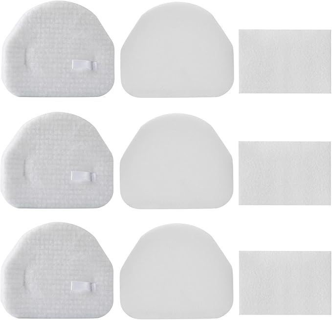 3 Pack Foam & Felt Filters Kit Replacement for Shark Navigator NV100, NV100C,NV100 26, NV105, NV105 26, NV106, UV300,NV450,NV480,NV481,NV482 Upright Vacuum Cleaner, Replace Part # XFF450 & XFL100