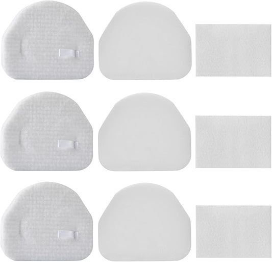 3 Pack Foam & Felt Filters Kit Replacement for Shark Navigator NV100, NV100C,NV100 26, NV105, NV105 26, NV106, UV300,NV450,NV480,NV481,NV482 Upright Vacuum Cleaner, Replace Part # XFF450 & XFL100