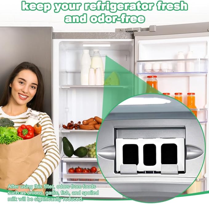 8 Pack Refrigerator Air Filter Replacement for PAULTRA2, Compatible with Frigi-daire Pure Air Ultra 2, Pure Airs Ultra ii & Electro-lux FRIDGIDARE Model 242047805, 5303918847, EAP12364179