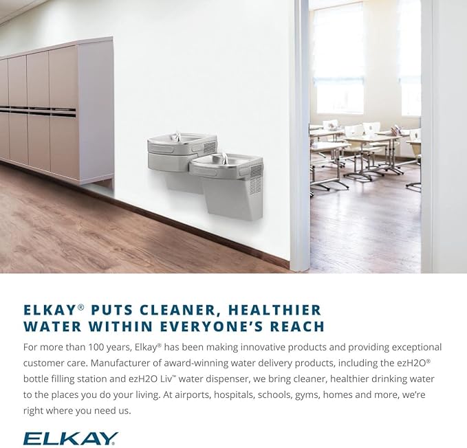 Elkay 51299c_3PK WaterSentry VII Cooler Replacement Filter Assembly (3 Pack), 3.2 x 3.2 x 12 inches, White