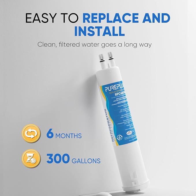 PUREPLUS Compatible with 4396841, Everydrop® Filter 3, EDR3RXD1, 4396710, 46-9083, 46-9030, 9030, 9083, Refrigerator Water Filter, 2Pack