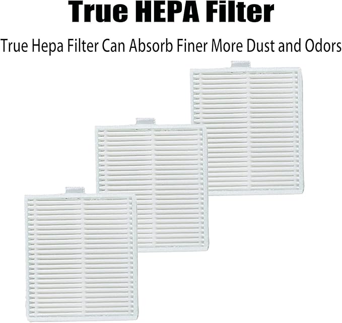 Brush Filter Mop kit Replacement Parts for BPMIO B20 plus Robot Vacuum Accessories 1 Main Brush 6 Side Brush 6 HEPA Filter 3 Mop Pad