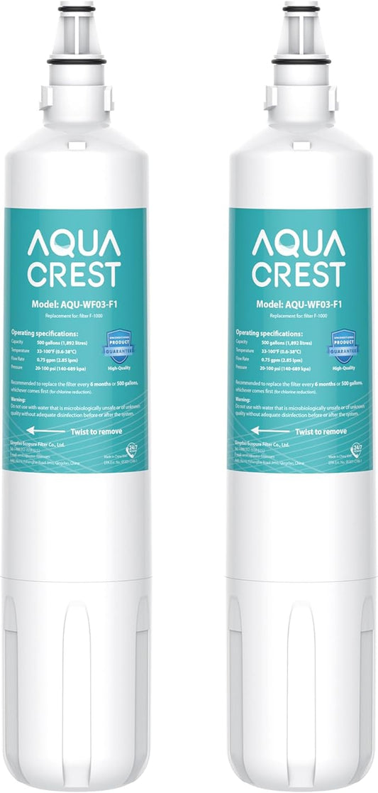 AQUACREST F-1000, 4204490 Filter, Replacement for InSinkErator® F-1000 F-2000 F-3000 Sub-Zero 4204490, 4290510 and AquaPure AP Easy C-Complete, Sub Zero Water Filter Replacement, NSF/ANSI 42, 2 Packs