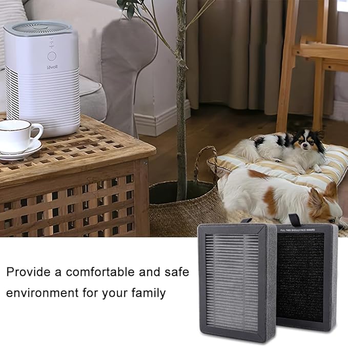 KEEPOW LV-H128 Replacement Filter 8 Pack Compatible with LEVOIT LV-H128/PUURVSAS (HM669A) / ROVACS (RV60) Air Purifier, LV-H128 H13 True HEPA Replacement Filter