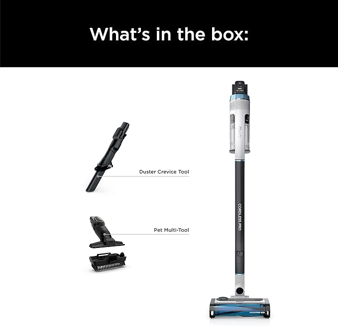 Shark Cordless Pro Vacuum with Clean Sense IQ and Odor Neutralizer, PowerFins Plus Brushroll, Includes Duster Crevice Tool, Up to 40 Minute Runtime, Without MultiFLEX, IZ562H