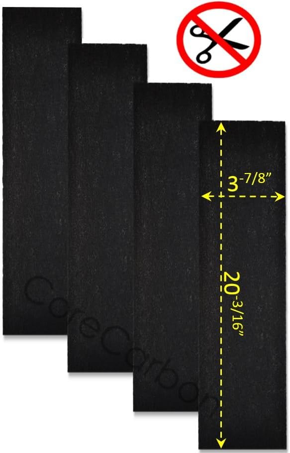 4-Pack Carbon Pre-Filter Designed to Fit Honeywell Quiet Clean Air Purifier - Models HFD070, HFD120, HFD-120, HFD-120-Q, HFD123, HFD-123-HD, HD123, HFD140, HFD140BWM, HFD230, HFD230B,& MORE