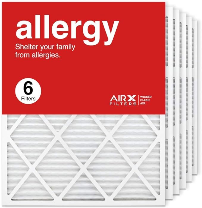 AIRx Filters 24x30x1 Air Filter MERV 11 Pleated HVAC AC Furnace Air Filter, Allergy 6-Pack, Made in the USA