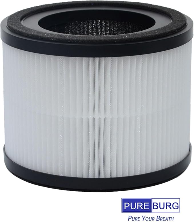 PUREBURG Replacement Filter Compatible with MOOKA AP-S0610L Air Purifier, 2-Pack H13 HEPA 3-Stage Filtration Activated Carbon 2-in-1 Air Clean Dust VOCs Odor