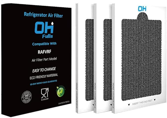 RAFVRF Fridge Air Filter Replacement, Compatible with Viking Air Filter Part Rafvrf, 3-Pack