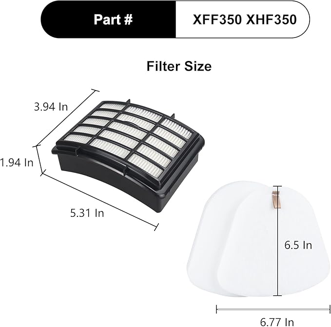 Replacement Filter for Shark NV360 31 NV360 NV360 26 NV360 X5 Navigator Lift-away Vacuum (1 HEPA + 2 Pre-Felt Filters)
