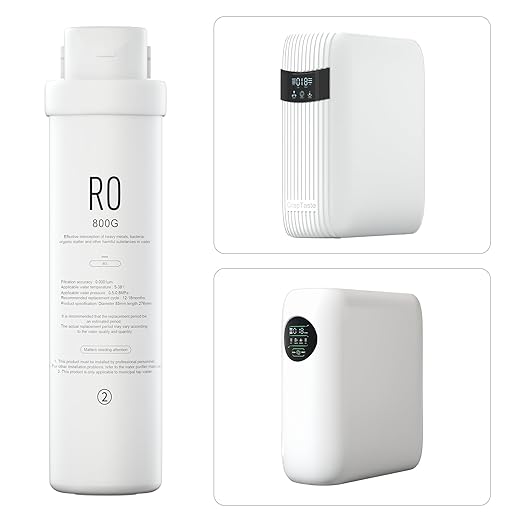 RO Filter Replacement for Reinmoson RMS-WP-RO800 and CrispTaste CRS-RO800 Reverse Osmosis System Tankless Reverse Osmosis Water Filter, Reduces PFAS TDS, Under Sink RO System(CRS-RO800-RO)