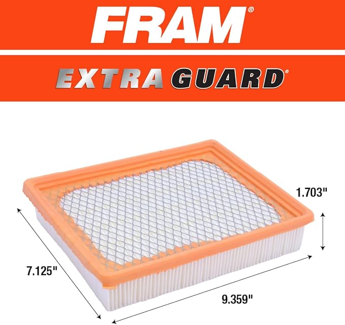 FRAM Extra Guard CA7597 Replacement Engine Air Filter for Select Chevrolet, Buick, Cadillac, Pontiac, Saturn and Oldsmobile Models, Provides Up to 12 Months or 12,000 Miles Filter Protection