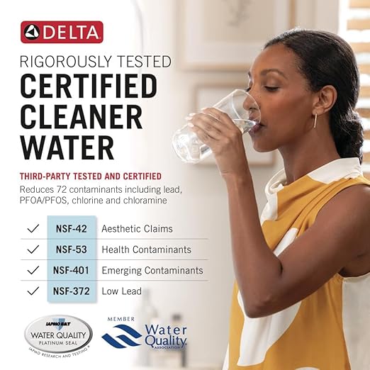Delta Clarifi Sediment & Advanced Carbon Filter Replacement Pack for 2 Stage Under Sink Advanced Water Filter Systems, DWQ300700