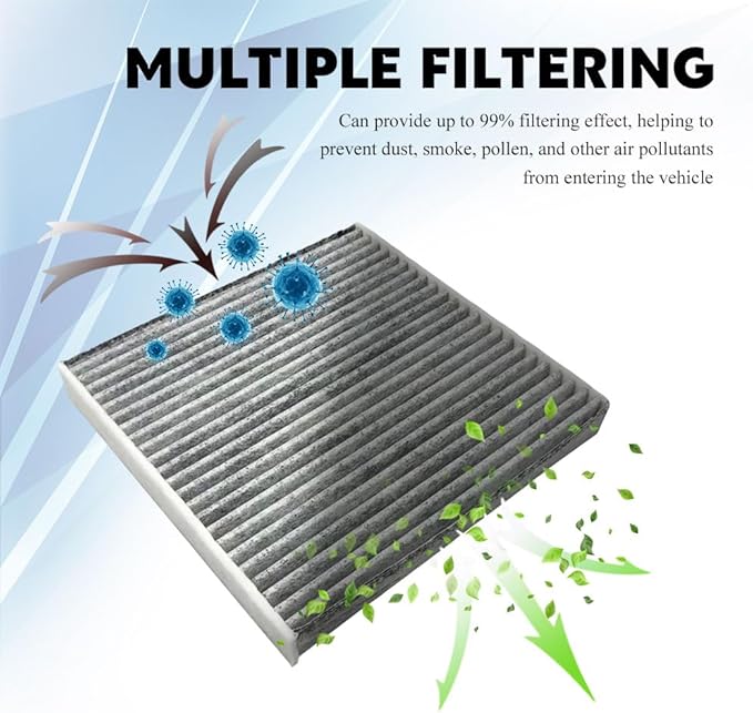 CF10134 Cabin Air Filter includes Activated Carbon, Automotive Replacement Passenger Compartment Air Filters, Car Accessories Auto Compartment Filters Replaces for Civic Accord TLX RDX