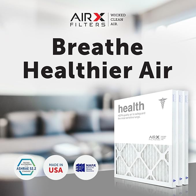 AIRx Filters 20x20x5 MERV 13 HVAC AC Furnace Air Filter Replacement for Honeywell FC100A1011 FC200E1011 CF200A1024, Health 2-Pack, Made in the USA