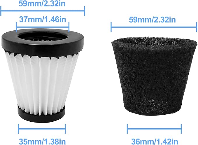 3 Pack Handheld Vacuum Cleaner Filter Compatible with Dirt Devil Scorpion Handheld Vacuum Cleaner Style F117, Compare to Part #AD40117