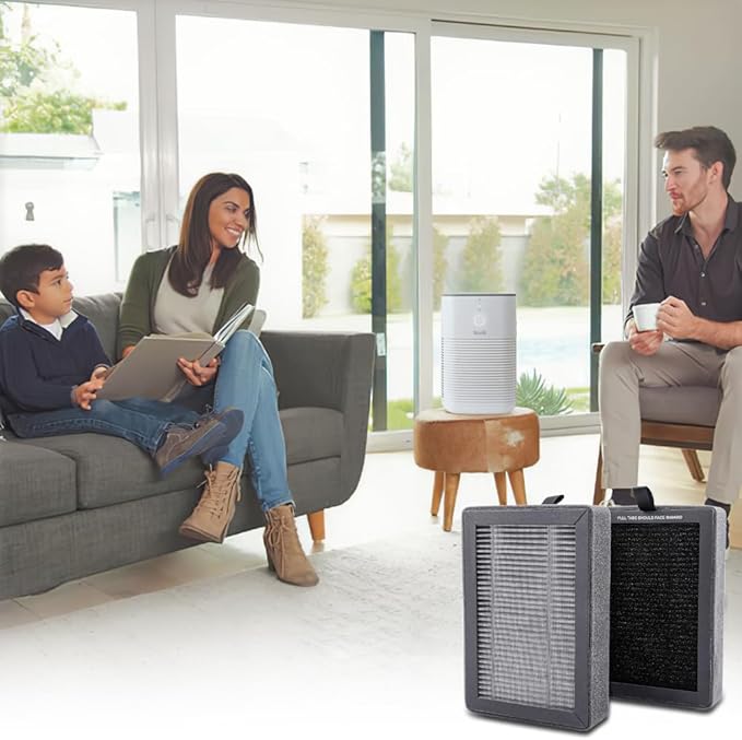 KEEPOW LV-H128 Replacement Filter 4 Pack Compatible with LEVOIT LV-H128/PUURVSAS (HM669A) / ROVACS (RV60) Air Purifier, LV-H128 H13 True HEPA Replacement Filter