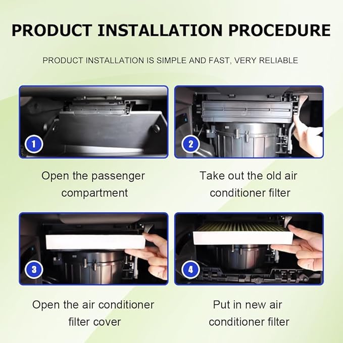 Car Fresh Breeze Air Filter Replacement for Car Passenger, Premium Cabin Air Filter with Activated Carbon, Easy to Install, Auto Compartment Air Filters Fit for Acura, Replaces CF10134