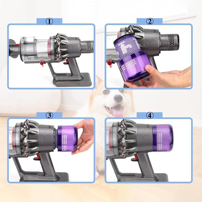 Micro Filter Compatible with Dyson SV33 Humdinger Handheld Vacuum Cleaner, HEPA Filter Compatible with Dyson Micro Vacuum Replacement Part, Superior Suction Power