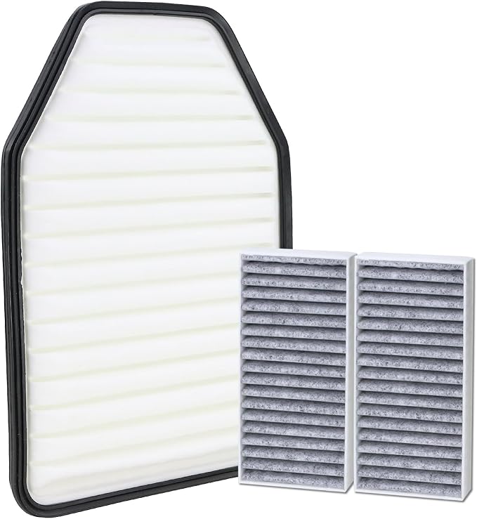 CA10348 Engine Air Filter and CF11777 Cabin Air Filter kit Compatible with 2011-2017 Jeep Wrangler 2018 Wrangler JK 3.6L V6 Replaces 53034018AD 55111302AA