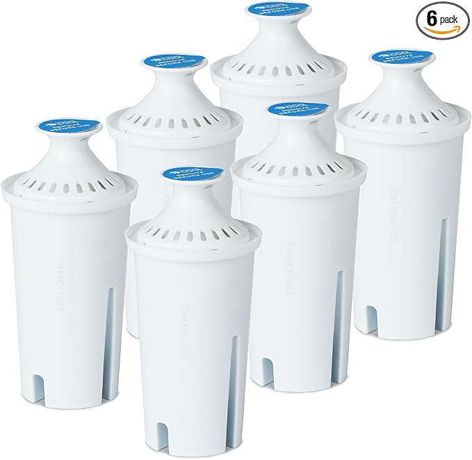 Commercial Cool Water Filter Replacements, Replacement Water Filters for Standard Brita Pitcher, Lasts Up To 60 Gallons, NSF Certified, CCWFB6, White, 6-Pack