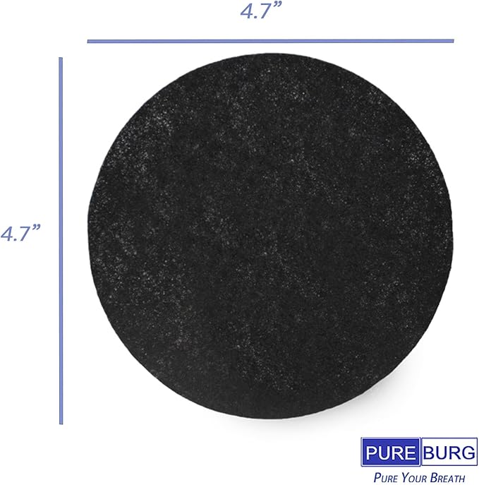 PUREBURG Replacement Activated Carbon Filter Compatible with Breetee Portable disktop Range Hood,12-Pack Air Clean Dust VOCs Odor Smoke in Kitchen