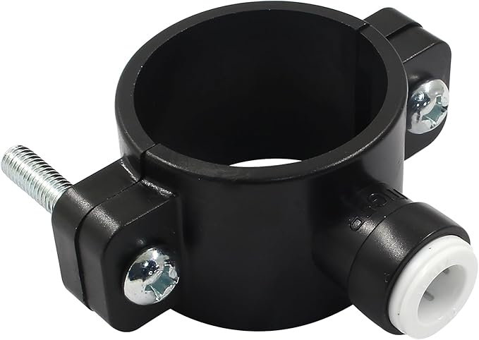 Waziaqoc Drain Saddle Valve with 3/8" Quick Connect, Plastic Drain Saddle Valve, Water Hose Pipe Adapter for Under Sink Reverse Osmosis System