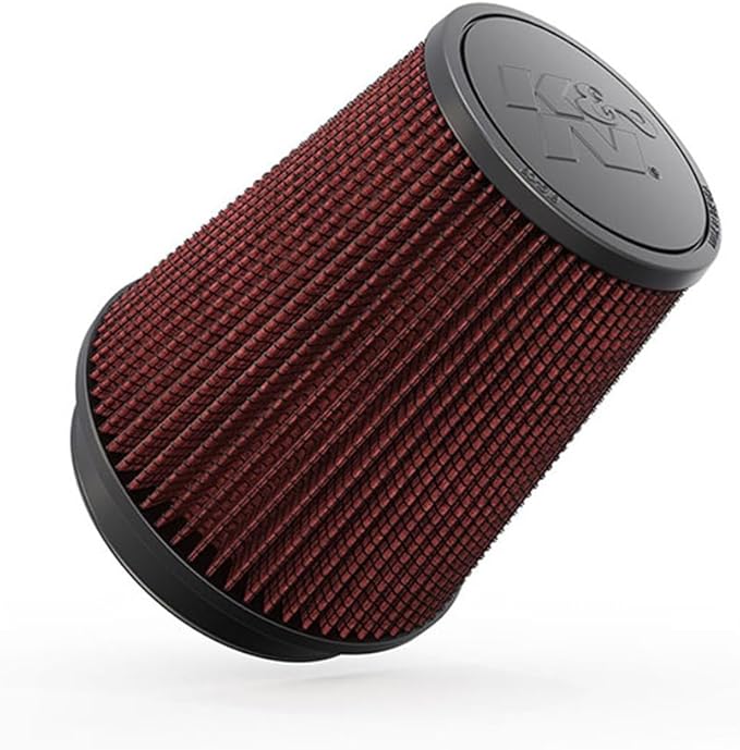 K&N High-Flow Original Lifetime Universal Clamp-On Air Filter: High Performance, Premium, Washable: Flange Diameter: 5 In, Filter Height: 7 In, Flange Length: 1 In, Shape: Round Tapered, RU-2800