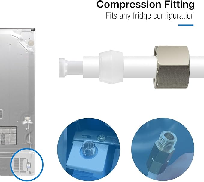iSpring ICEK Ultra Safe Fridge Water Line Connection and Ice Maker Installation Kit for Reverse Osmosis RO Systems & Water Filters, 1/4", 20 feet