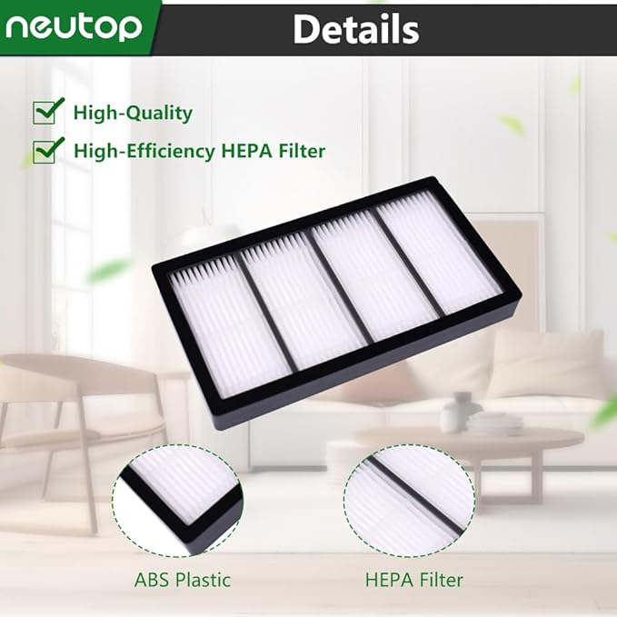 Neutop Replacement Filters Compatible with iRobot Roomba S Series S9 9150 S9+ Plus 9550 Robot Vacuums, 8-Pack.