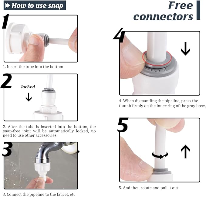 Refrigerator Water Line Kit, 49.2 Ft Extra Long Fridge Ice Maker Water Line Kit, 1/4” O.D.Leak-Proof & Long Lifetime Water Tubing Hose & Connect for Fridge Ice Maker RO Systems Water Filter Faucet