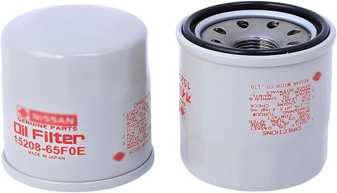 15208-65F0E Engine Oil Filters Fits (with Drain Plug Gasket) for Nissan Rogue Altima Frontier Pathfinder Kicks Infiniti 11026-JA00A 2PCS