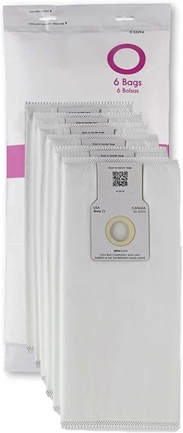 Bag + Filter Kit Compatible with Kenmore Elite Upright Vacuum Cleaners. 6 Type O 53294 Bags + 1 EF-9 53296 Exhaust HEPA Filter. Fits 31140 31150 BU1017 BU1005
