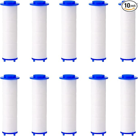 10pcs Showerhead Filters, 2.95x0.95 Inch PP Cotton Shower Head Filter Replacement Cartridge Filtering Tool
