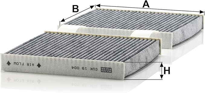 MANN-FILTER CUK 19 004 Cabin Air Filter with Activated Carbon